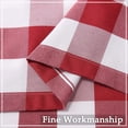 thumbnail image 5 of Buffalo Check Curtains Valance for Kitchen, Farmhouse&nbsp;Plaid Gingham Design Yarn Dyed Rod Pocket Valance Curtains for Windows Kitchen Cafe Curtains, 52" W x 15" L, Red and White, One Panel, 5 of 9