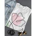 thumbnail image 3 of Line Art Flower T-Shirt Women -Image by Shutterstock, Female 5X-Large, 3 of 4