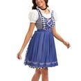 thumbnail image 4 of SWSMCLT Women's Oktoberfest Outfits 2 Pcs Beer Carnival Outfit Halloween Dirndl Dress Bavarian Outfits Party Navy 12, 4 of 5