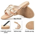 thumbnail image 3 of Ataiwee Women's Flat Slide Sandals - Ladies Comfortable Cross Strap Slip On Summer Slide Sandals., 3 of 5