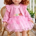 thumbnail image 4 of 18 Inch Doll Clothes Set, Knit Cardigan & Tulle Dress with 3D Butterfly, Winter Princess Outfit for Dolls, 4 of 6