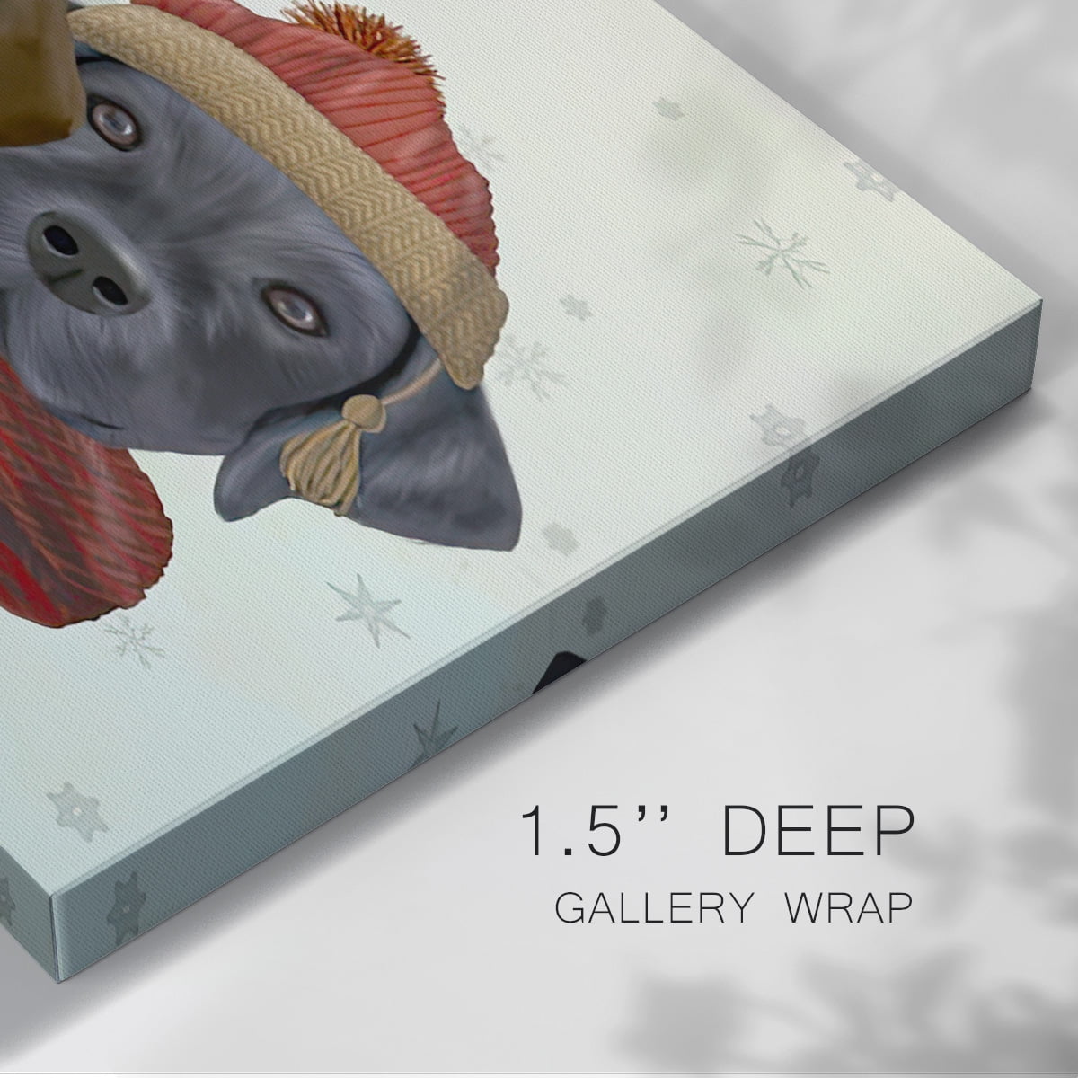Christmas 3 Winter Labs- Gallery Wrapped Canvas