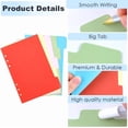 thumbnail image 6 of 25pcs 5-Tab Binder Dividers Notebook Paper Discbound Plastic Loose Leaf Binders Index Divider Sheets Multicolor Notebook Dividers for 6 Ring Binders School Office Supplies diy, 6 of 9