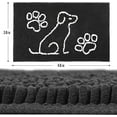 thumbnail image 4 of Softlife Chenille Dog Doormats Indoor Entrance,Pet Indoor Door Mats Washable for Mud Entry Indoor Doormat with Dog Paws Prints,30"x48",Black, 4 of 7