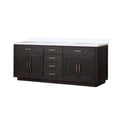 thumbnail image 4 of Shelter 84 in W x 22 in D Black Oak Double Bath Vanity and White Quartz Top, 4 of 6