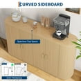 thumbnail image 3 of Litake 63" Sideboard Buffet Cabinet with Storage, Modern Fluted Accent Credenza with Adjustable Shelves, Wood Coffee Bar with Curvy Edge, Console Table for Living Room Kitchen Dining Room Hallway, 3 of 8