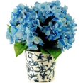 thumbnail image 1 of Designs by Lauren 16F25 14 in. Hydrangeas in a French Blue Ceramic Vase, 1 of 1