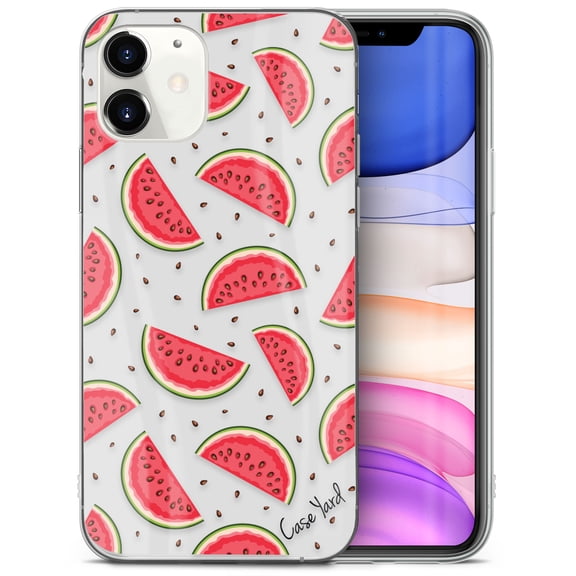Case Yard iPhone-11 Case Clear Soft & Flexible TPU Ultra Low Profile Slim Fit Thin Shockproof Transparent Bumper Protective Cover Drop Protective Cell Phone Cases (Watermelon)