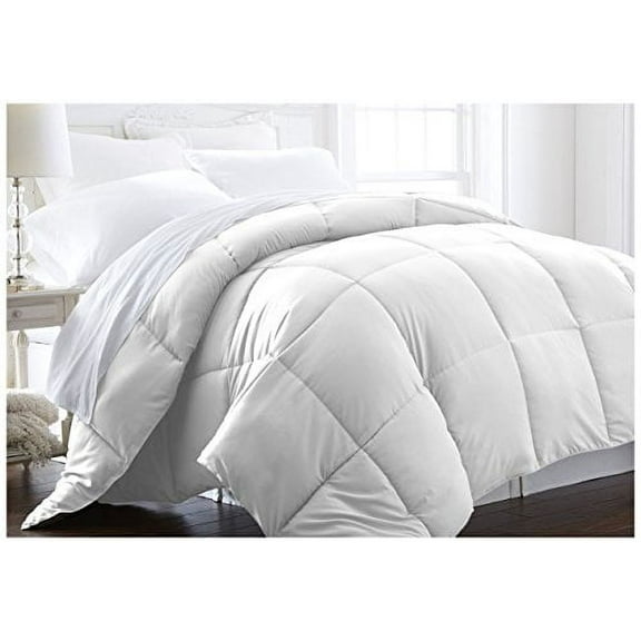 ienjoy Home Home Collection Premium Luxury Down Fiber Comforter, California King, White
