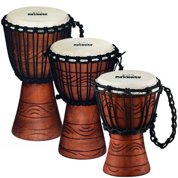 Nino Percussion Original African Style Rope Tuned Wood Djembe (8