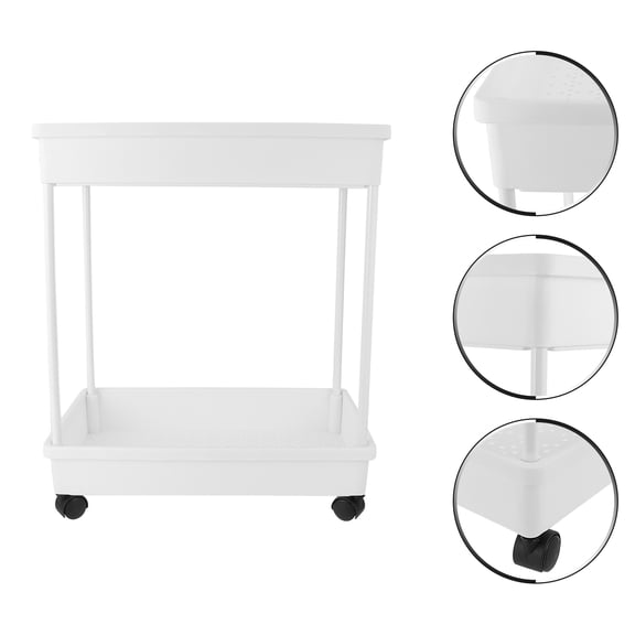 Sparsain 2-Tier Storage Cart with Locking Casters for Home