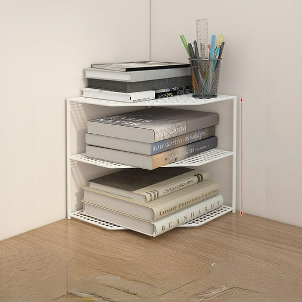 Corner bookshelf shelf in the corner office desk storage triangle