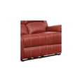 thumbnail image 4 of Faux Leather Upholstered Metal Loveseat with Dual Recliner, Red, 4 of 7