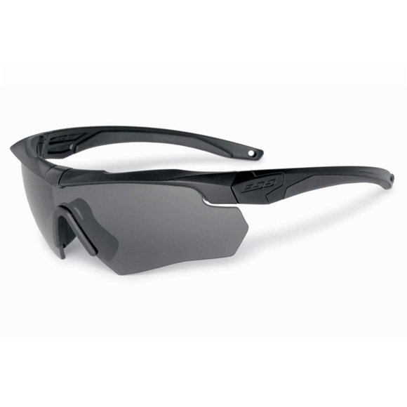 Gafas de seguridad ESS Grey resistentes a los arañazos, envolventes, negras