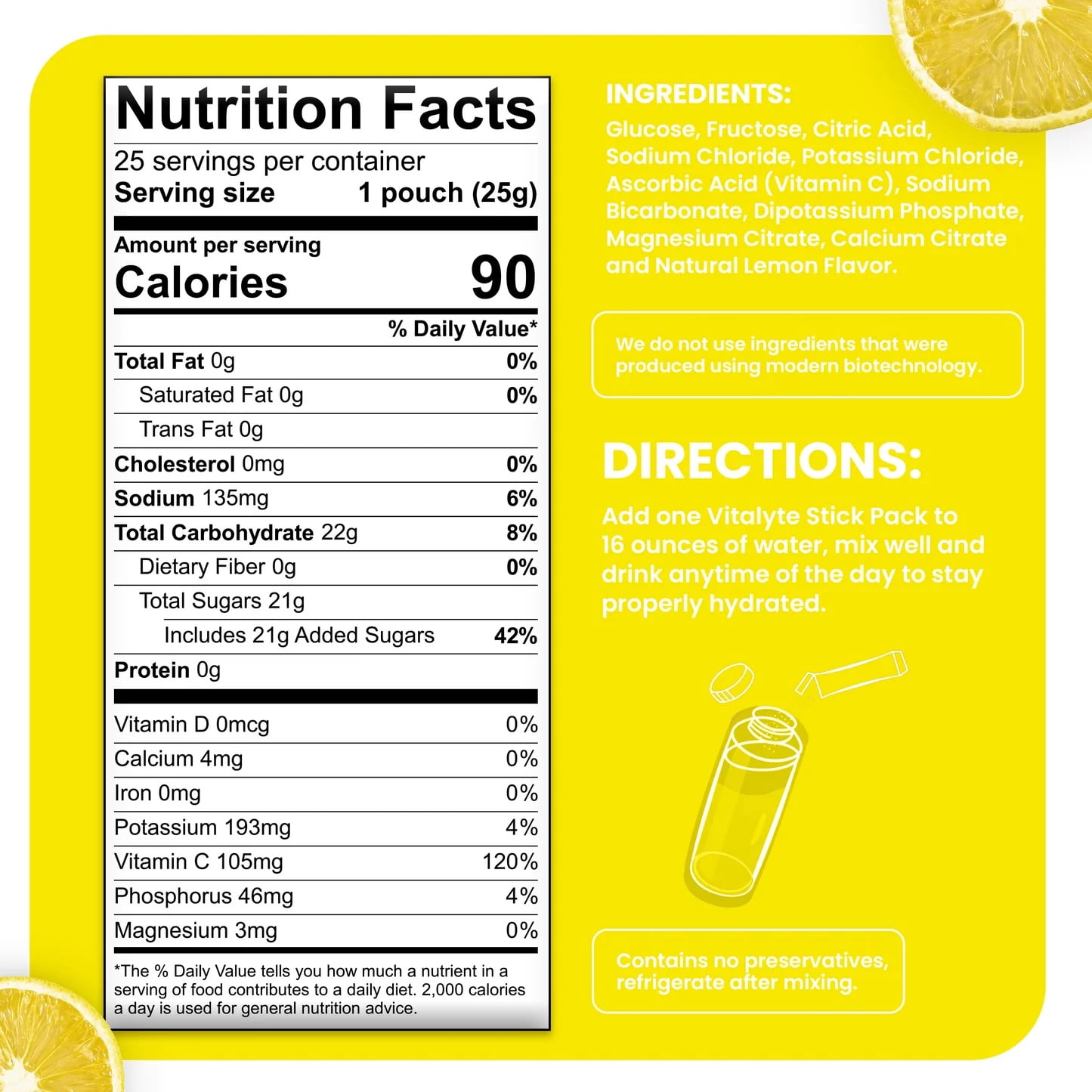 Vitalyte Variety Stick Pack Electrolyte Powder Mix, Isotonic Hydration, Pack of 14