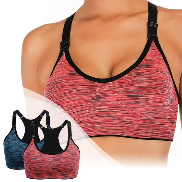 WILLBEST Brasieres Sujetadores Deportivos Para Mujer, De Alto Impacto, Para Yoga, Running, Sin Costuras, Para Gimnasio, Camiseta Sin Mangas, Chaleco De Fitness, Paquete De 2