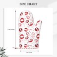 thumbnail image 2 of Hirioo Red Lips for Silicone Oven Mitts for BBQ, Baking, Cooking, Set of 2, Heat Resistant 260℃, Non-Slip Kitchen Essentials, 2 of 6