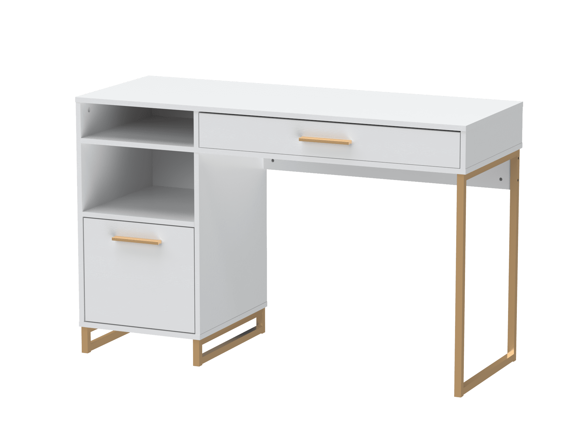 Mainstays Bureau d’écriture en bois et métal avec 1 tiroir et 1 porte pour adulte adolescent, 29,92 po. Mainstays Bureau d’écriture en bois et métal