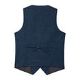 thumbnail image 6 of Yaoyar Men Solid Color Sleeveless V-Neck Single-Breasted Multi-Pocket Vest Casual Daily Wear Practical Design Versatile Layering Piece, 6 of 7