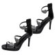 thumbnail image 2 of EeaseMX Sandalias de verano de tacón alto con incrustaciones de diamantes de imitación y cremallera trasera para mujer - Talla 39, 7,5 EE. UU., 5 Reino Unido, 38,5 UE (Negro), 2 of 7