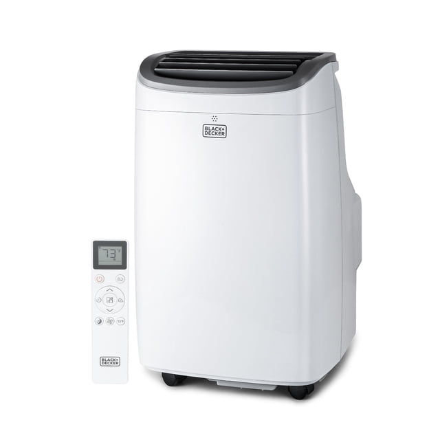 BLACK+DECKER 10.000 BTU Aire acondicionado portátil hasta 450 Sq. pies con mando a distancia, blanco