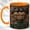 Orange, variant on Rustic Rain Cloud Face Coffee Mug, Moody Weather Mug, Ceramic 11 oz