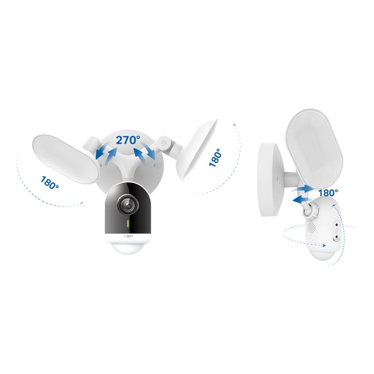 TP-Link, Tapo Wired Floodlight, 2K Camera with 2.7K, Two-Way Audio