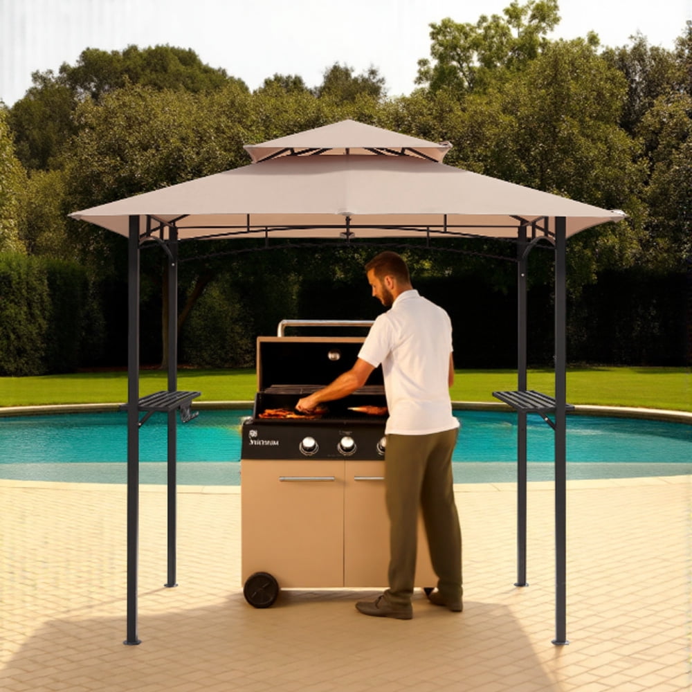 Abble 5' x 8' Outdoor Barbecue Grill Gazebo, Patio BBQ Pagoda