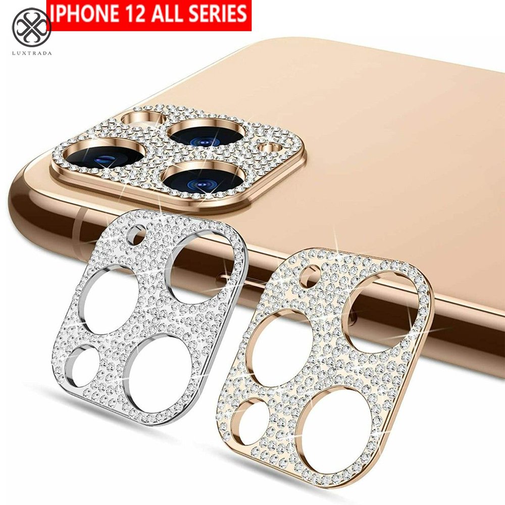 Luxtrada (2 Packs) For iPhone 12 Pro Bling Diamond Camera Lens