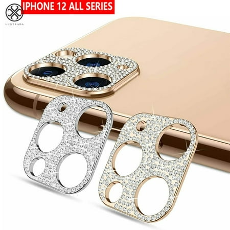 Luxtrada (2 Packs) For iPhone 12 Pro Bling Diamond Camera Lens Protector Glitter Case Cover