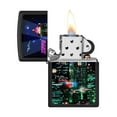 thumbnail image 3 of Zippo 48506 Cyber City Design Black Matte Windproof Pocket Lighter, 3 of 4