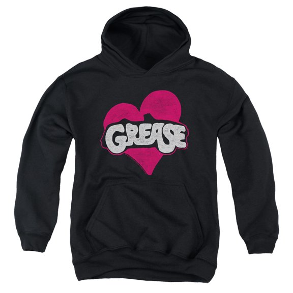 Grease - Heart - Youth Hooded Sweatshirt - Large