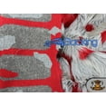 thumbnail image 2 of FAUX FUR LONG PILE BRICKS FUR RED GREY FABRIC, 2 of 3