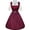 Red, variant on Women's Classic Bavarian Dirndl Set, Square Neck High Waist Flared Skirt Suspender Dress Matching 3/4 Sleeve Lace Trim Blouse Red XL(XL)