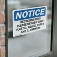 thumbnail image 4 of (2 Pack) Recycling Bins Please Deposit Only Plastic OSHA Notice Sign 14 Inch X 10 Inch Vinyl Label Decal Sticker Weather Resistant, UV Protected for Workplace, Business, and, 4 of 7