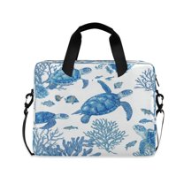 16" Laptop Briefcase for Work Travel Laptop Shoulder Bag Carrying Handbag Laptop Case Sea Turtles and Coral Reefs