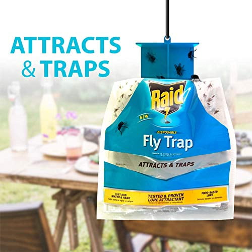 Amazon.com : Flies Be Gone Fly Trap - Disposable Non Toxic Fly Catcher -  Made in USA - Natural Bait Trap for Patios, Ranches. Easy to Use Outdoor Fly  Trap, Keeps Flies