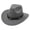 Grey, variant on YIWULA Cowboy Hat for Boys Girls Western Felt Fedora Hat for Kids(Green,One Size)