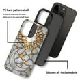 thumbnail image 4 of Punmada Compatible with iPhone 16 Pro Glossy Case For Girl Boy Full Body Protective Hard Shell Esthetics Pattern White Marble Golden Sun Moon Mosaic, 4 of 7