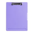 thumbnail image 1 of Portapapeles de perfil bajo con almacenamiento, herramienta de papelería creativa, portapapeles de tamaño PP A4 Violeta, 1 of 8