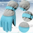 thumbnail image 6 of CUZIBR Ski Gloves Toddler Windproof Warm Gloves Boys Skating Ski Snowboarding Hook And Loop Thermal Mittens For Cycling Running Outdoor Activities, 6 of 8