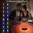 thumbnail image 5 of Lámpara de mesa de cristal, lámpara de noche LED RGB sensible al tacto, lámpara de noche táctil con 16 colores cambiantes, luz de ambiente recargable para dormitorio, habitación infantil, sala de esta, 5 of 5