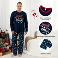 thumbnail image 2 of PatPa Mens Christmas Pajamas Set Family Matching Pjs Long Sleeve Tops and Holiday Christmas Lights Blue Pants with Socks, 2-Piece, Size L, 2 of 12