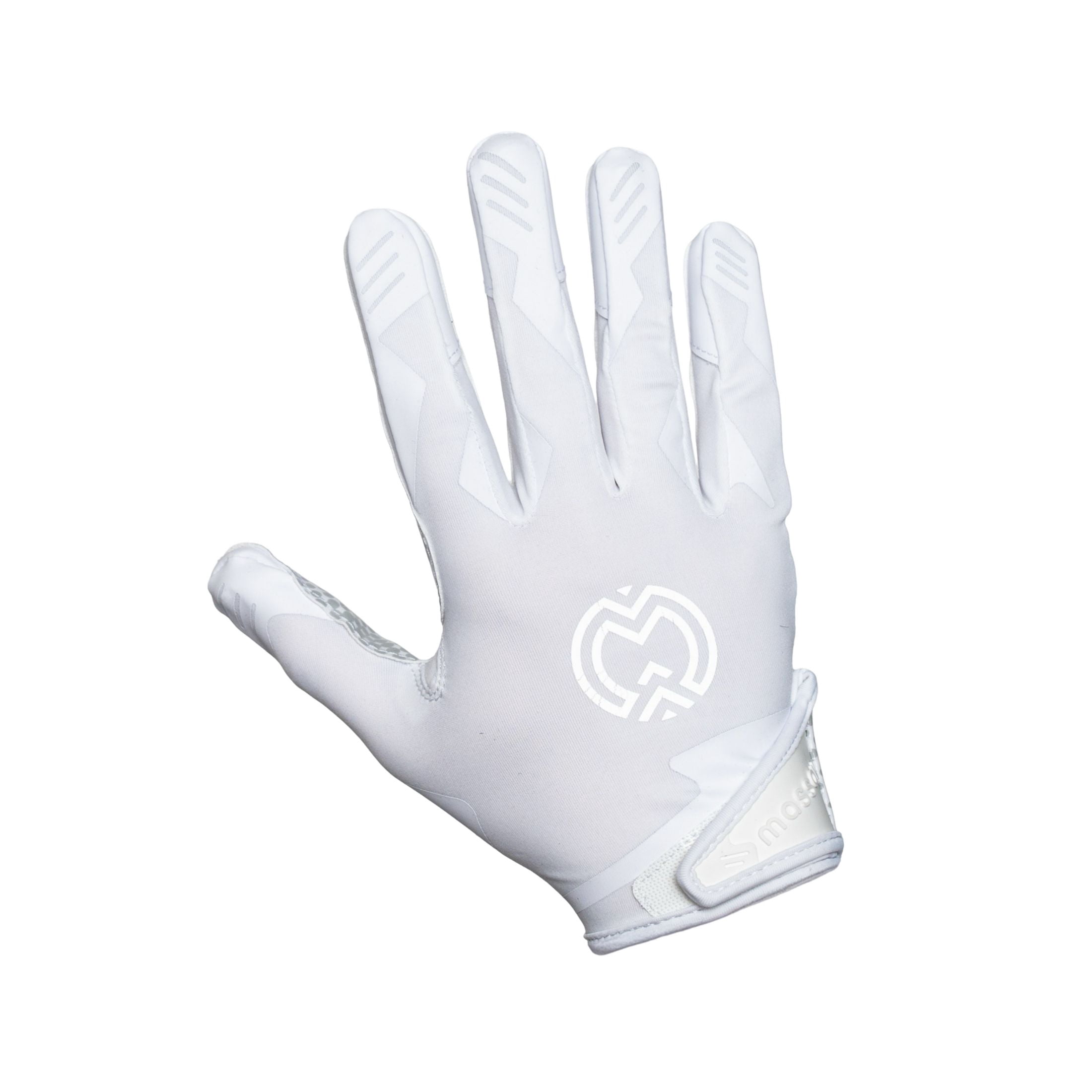 Massov VPRO3 Mens Adult Football Glove, Receiver Glove, White, Small