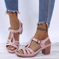 thumbnail image 1 of Moda mujer diapositiva ahueca hacia fuera cómodas sandalias de tacón alto playa zapatos casuales Wmkox8yii hfjk55, 1 of 9