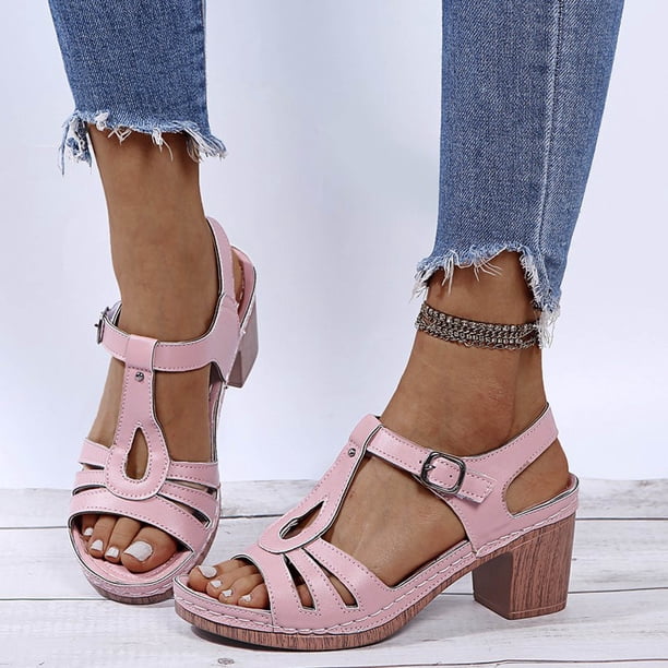Sandalias de Tacón alto Wmkox8yii para Mujer Slide Hollow Out PVC