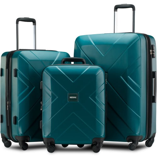 3 piece luggage sets with spinner wheels