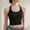Black, variant on BLTIBY Workout Halter Tank Tops for Women Built in Bra Solid Color Low Support Round Neck Backless Sports Fashion Sleeveless Basic Cami White M