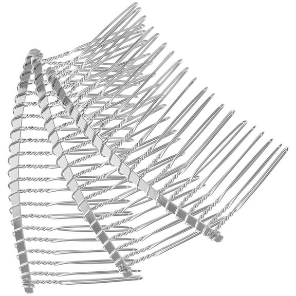 WASHWEPE Bridal Hair Comb Set 3pcs Metal Wire Combs 20 Teeth Wedding Veil Clip Combs For Women