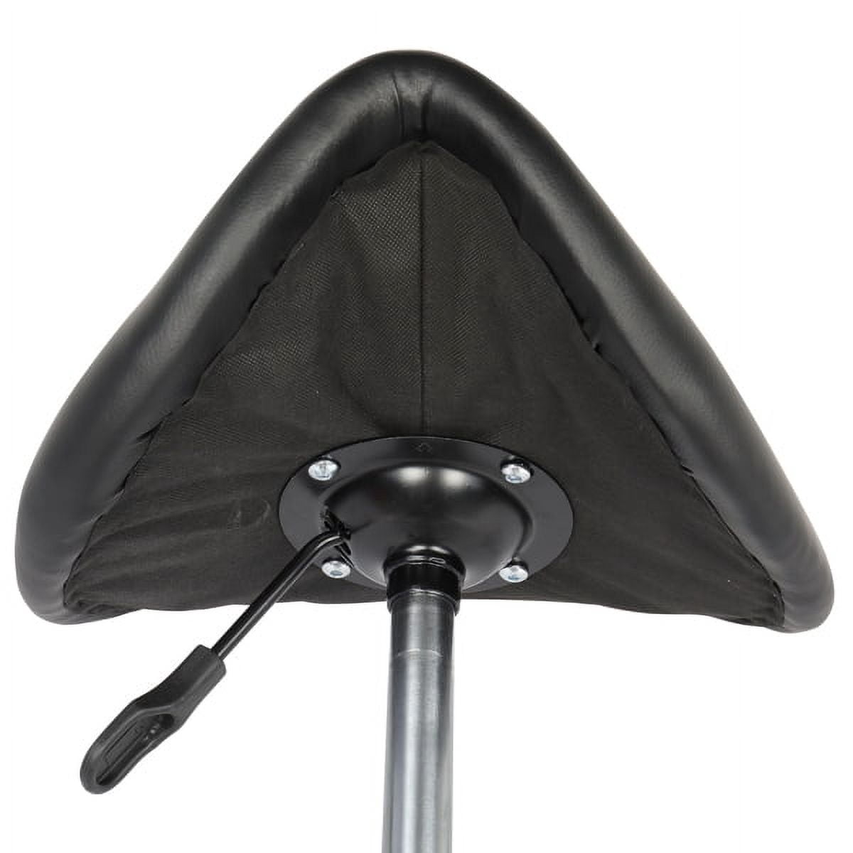 Alvantor Saddle Rolling Stool with 20–25.6 in Adjustable Height, 360° Swivel and Five Wheels, Black